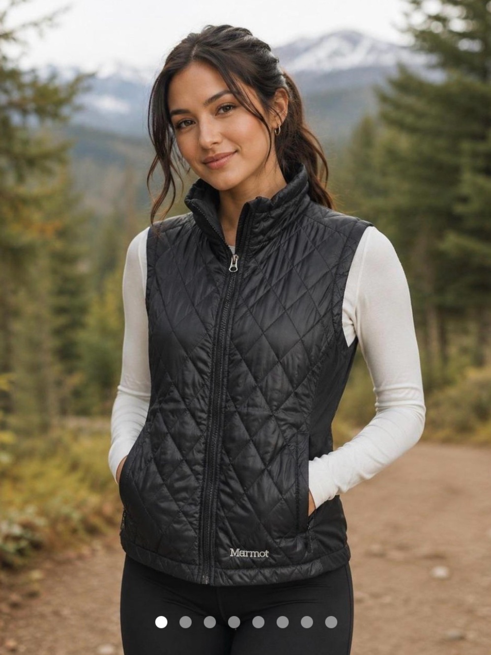 Women's MARMOT Kitzbuhel Quilted Black Vest Jacket Size XL